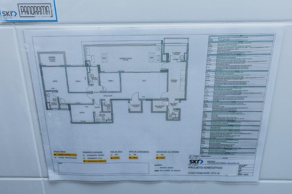 VILA ROMANA APARTAMENTO NOVO À VENDA COM 167 m2 – 4 DORMITÓRIOS (2 SUÍTES) E 3 VAGAS